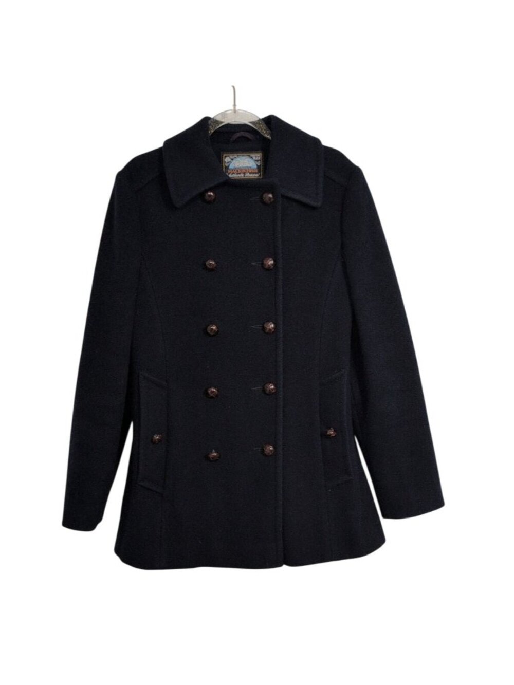 Vintage Macintosh Wool Peacoat Womens Size Small Blue Double Breasted Classic